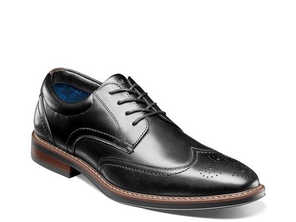 ノンブッシュ メンズ シューズ オックスフォード ウィングチップ Nunn Bush Centro Flex Wingtip Oxford Black ブラック