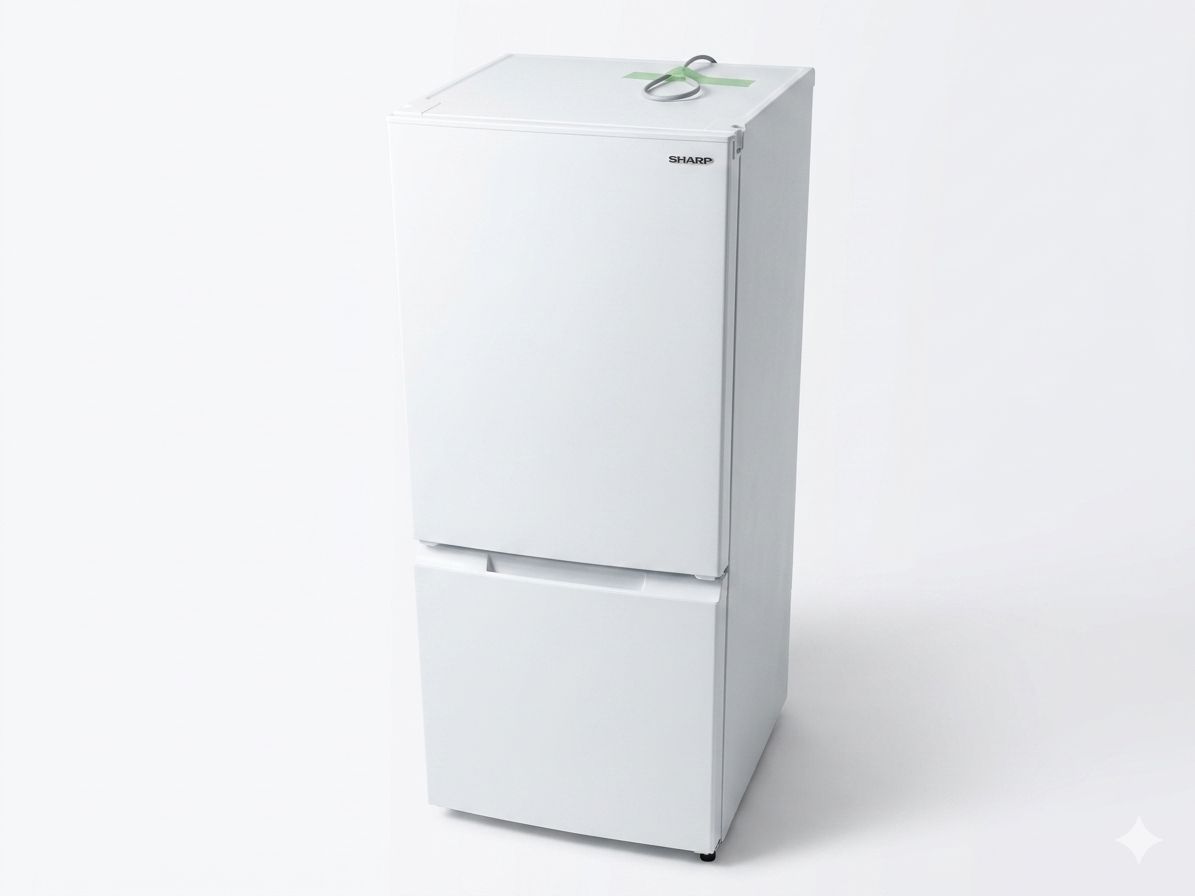 ? 2024年製 シャープ 152L 冷蔵庫 SJ-D15K-W つけかえどっちもドア