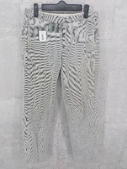 ◇ URBAN RESEARCH DOORS アーバンリサーチ ドアーズ ストライプ 七分丈 クロップド パンツ 38 ブラック グレー * 1002799927420 【中古】 【1002799927420】