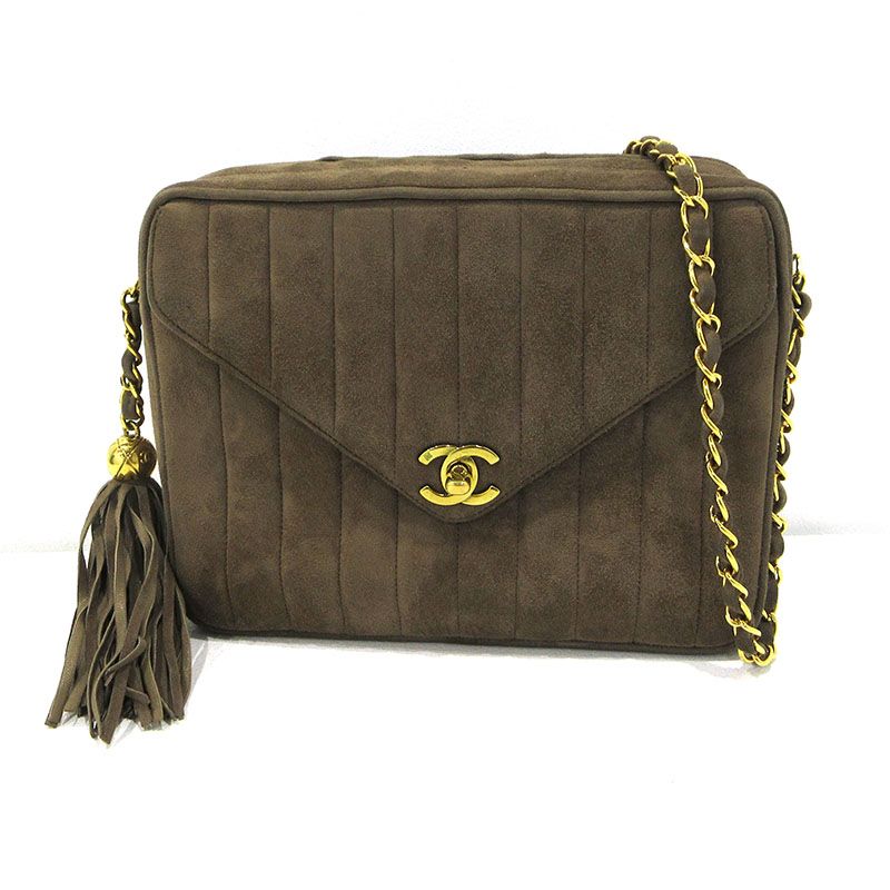 【三重本店】 中古 CHANEL | シャネル ショルダーバッグ スエード マドモアゼル ブラウン 【122】