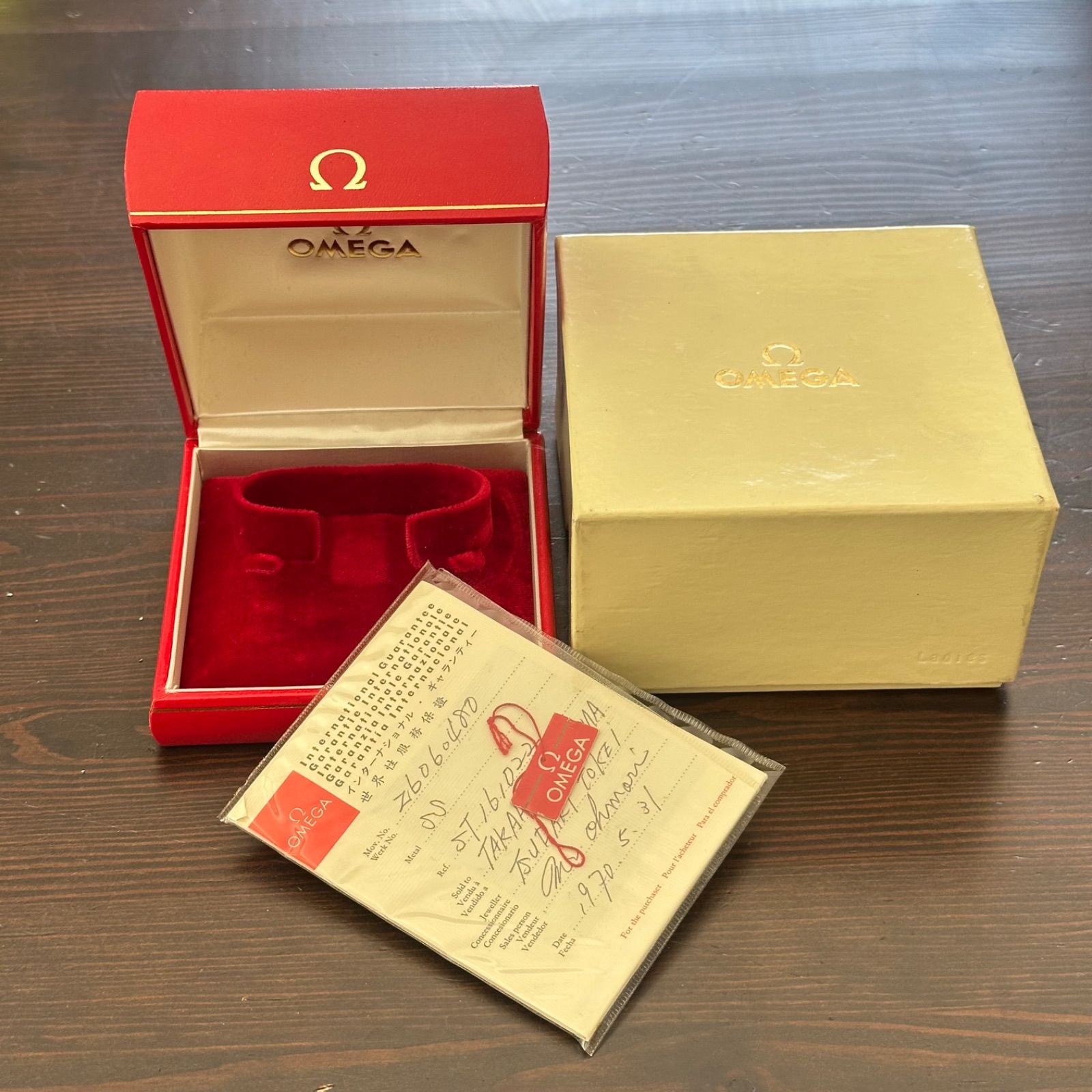 ヴィンテージ　OMEGA オメガ　ケース　空箱　保証書