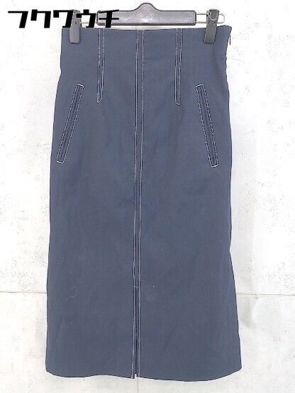 ◇ EMMEL REFINES UNITED ARROWS ロング タイト ナロー スカート サイズM ネイビー系 レディース 【中古】 【1103030001692】