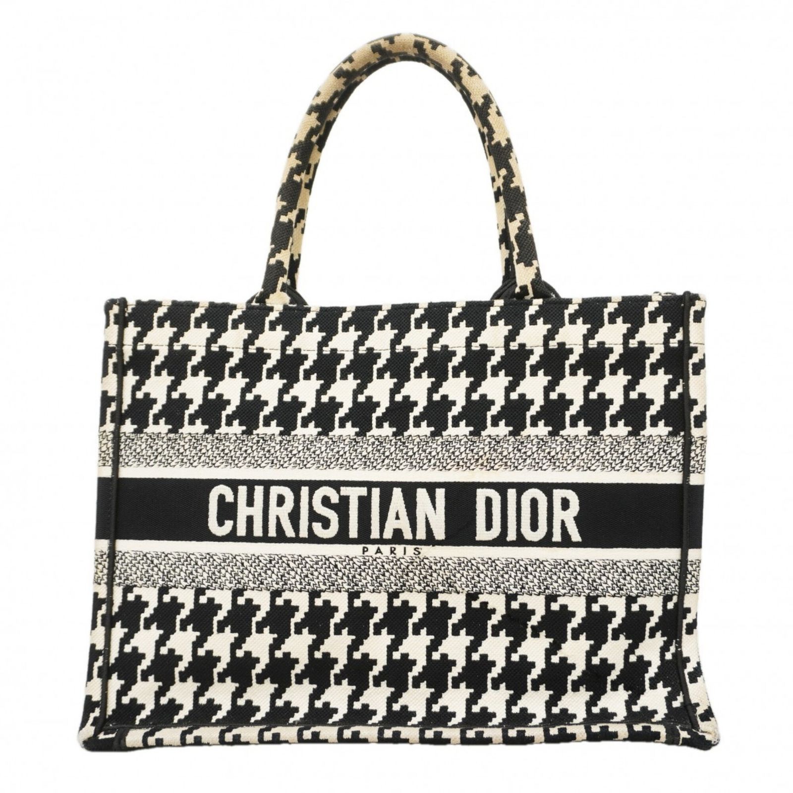 クリスチャン・ディオール(Christian Dior) クリスチャンディオール トートバッグ ブックトート キャンバス ホワイト ブラックレディース P2888217