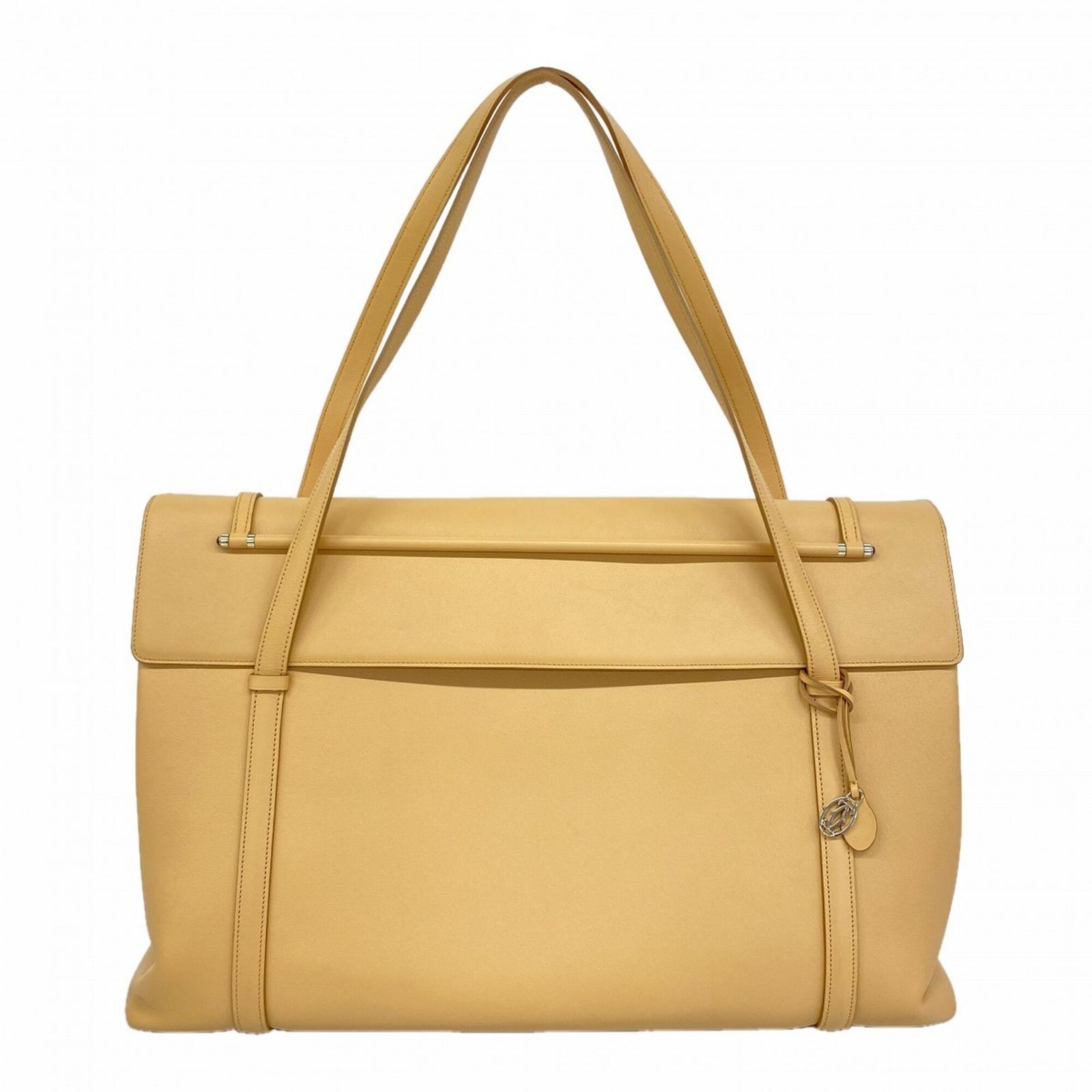 カルティエ(Cartier) カルティエ トートバッグ カボション レザー ライトブラウン レディース P2873627