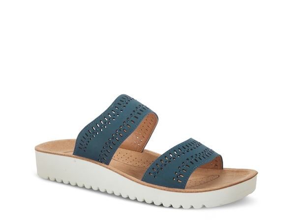 フレクサス レディース シューズ サンダル Flexus by Spring Step Bayshore Wedge Sandal Navy ネイビー
