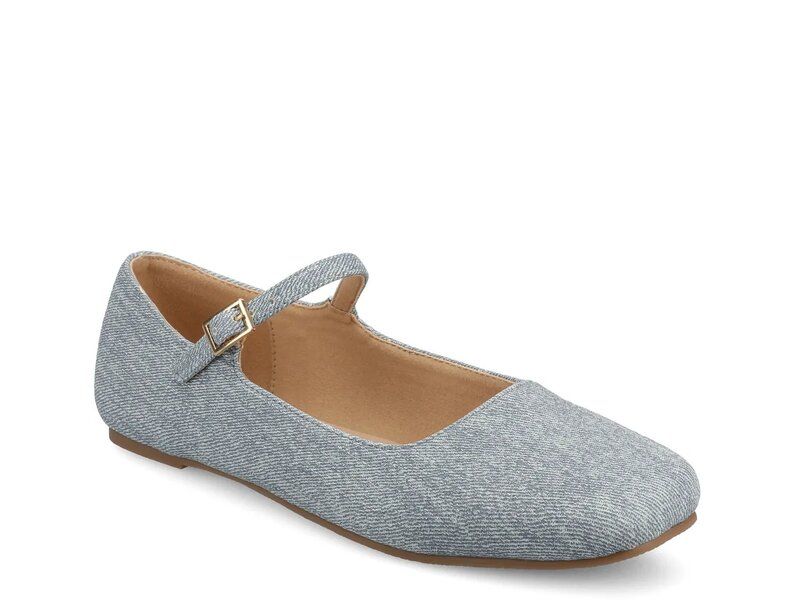 ジャーニー レディース シューズ パンプス Journee Carrie Mary Jane Flat Denim Blue デニム