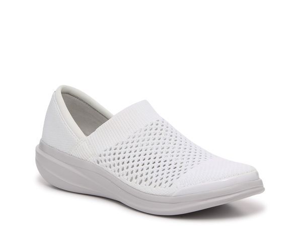 ビジーズ レディース シューズ スリッポン・ローファー BZees Charlie Wedge SlipOn White ホワイト
