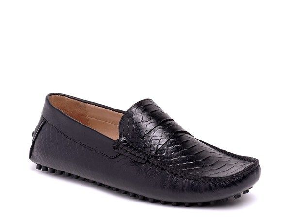カルロスサンタナ メンズ シューズ スリッポン・ローファー Carlos by Carlos Santana Jorge Penny Loafer Black Croc Print ブラック