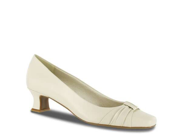 イージーストリート レディース シューズ パンプス Easy Street Waive Pump Ivory Faux Leather アイボリー