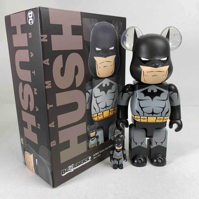 【中古品】 完備品 BE@RBRICK ベアブリック バットマン BLACK Ver. 100% & 400% キズ汚れあり　箱傷みあり 【055-260514-io-06-fuzh】