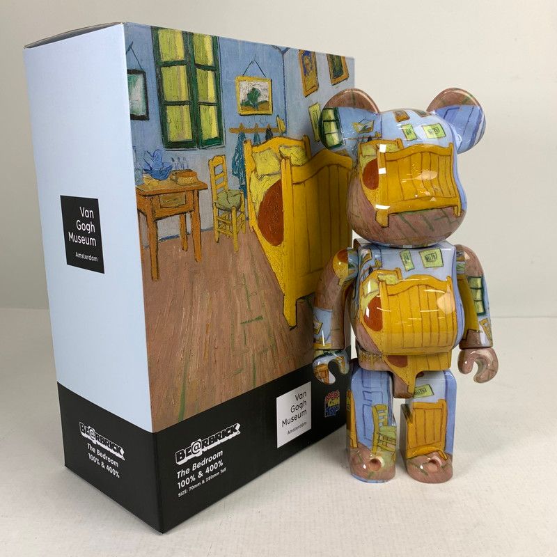 【中古品】 現状渡し BE@RBRICK ベアブリック Van Gogh Museum The Bedroom ファンゴッホの寝室 100%&400% 100%欠品・ブリスター欠品 箱日焼けあり 【038-260514-io-08-fuzh】