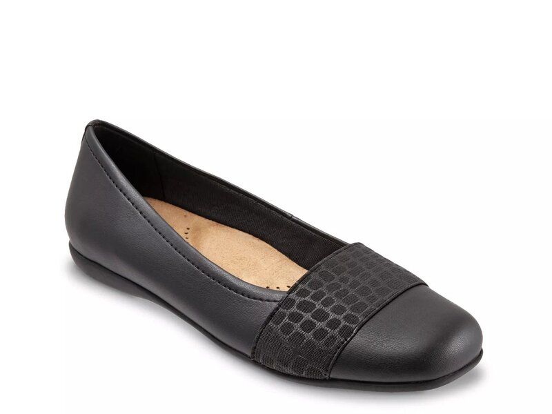 トロッターズ レディース シューズ パンプス Trottersamantha Ballet Flat Black SyntheticCroc Print Band ブラック