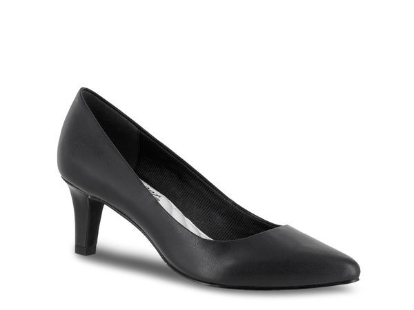 イージーストリート レディース シューズ パンプス Easy Street Pointe Pump Black Faux Leather ブラック