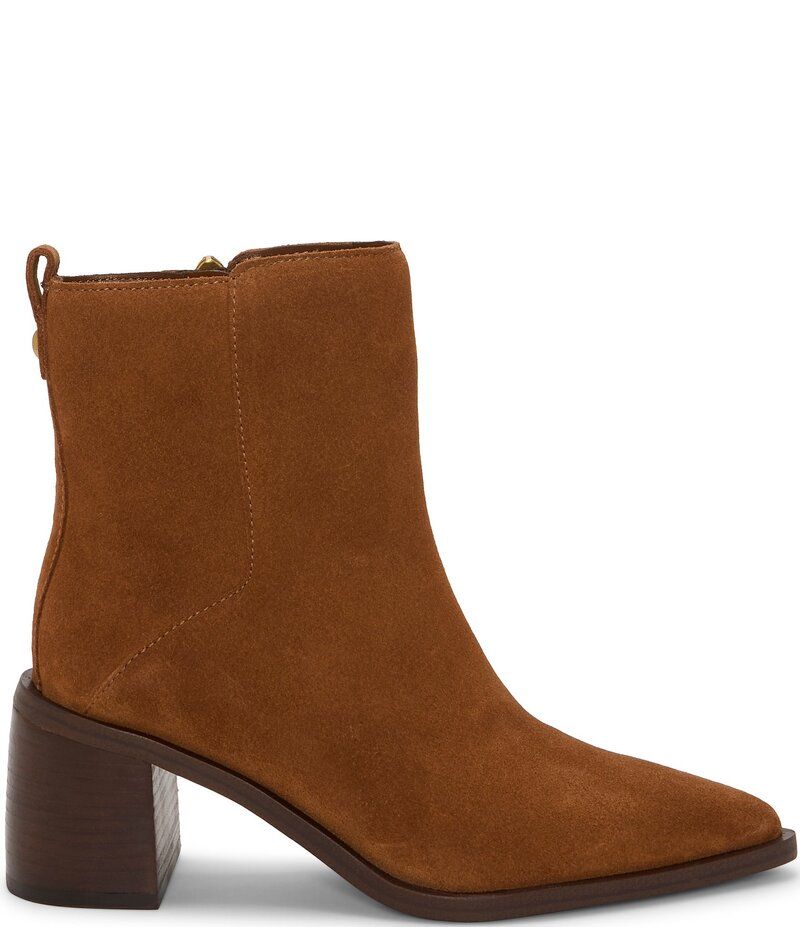 ヴィンスカムート レディース シューズ ブーツ・レインブーツ スエード ブーツ Vince Camuto Lorelai Suede Pointed Toe Booties Burnt Sugar