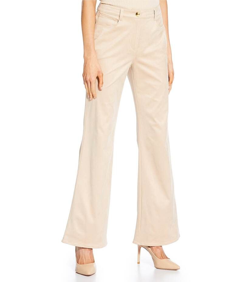トリーナターク レディース ボトムス カジュアルパンツ フレア パンツ スエード Trina Turk Apple Bottom Faux Suede Flare Leg Pants Poplar
