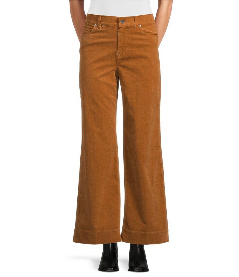 タイラーボウ レディース ボトムス カジュアルパンツ フレア パンツ ヒール tyler boe Scottie Pinwheel Cord 5Pocket Flare Leg Pants Leather Brown ブラウン