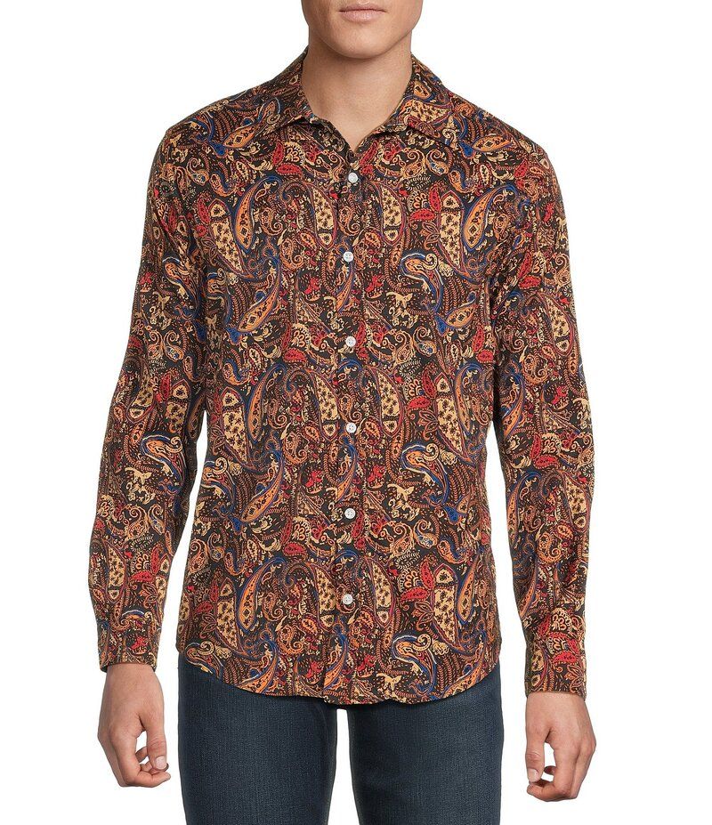 ダニエル クレミュ メンズ トップス シャツ トール デニム Cremieux Premium Denim Big Tall Large Sunset Paisley Long Sleeve Woven Shirt Multi Color マルチカラー 7,300円