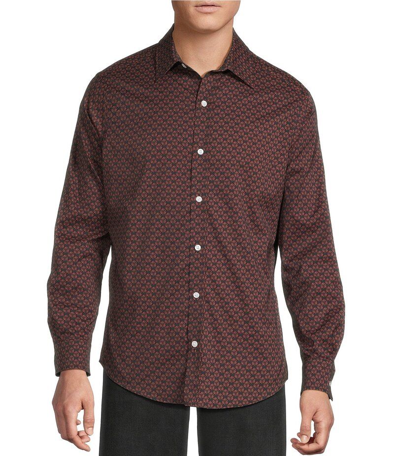 ダニエル クレミュ メンズ トップス シャツ トール デニム Cremieux Big Tall Premium Denim Geometric Long Sleeve Woven Shirt Black ブラック
