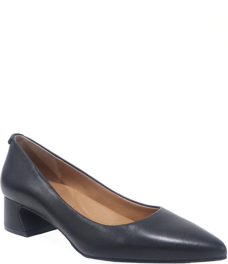 ジェントルソウルズ レディース シューズ パンプス レザー ヒール Gentle Souls Gardena Leather Block Heel Pumps Black ブラック
