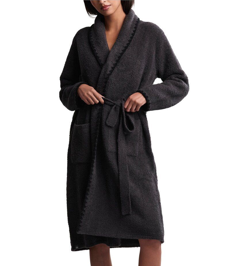 ベアフットドリームス レディース アンダーウェア ナイトウェア Barefoot Dreams CozyChicR Blanket Stitch Robe Carbon