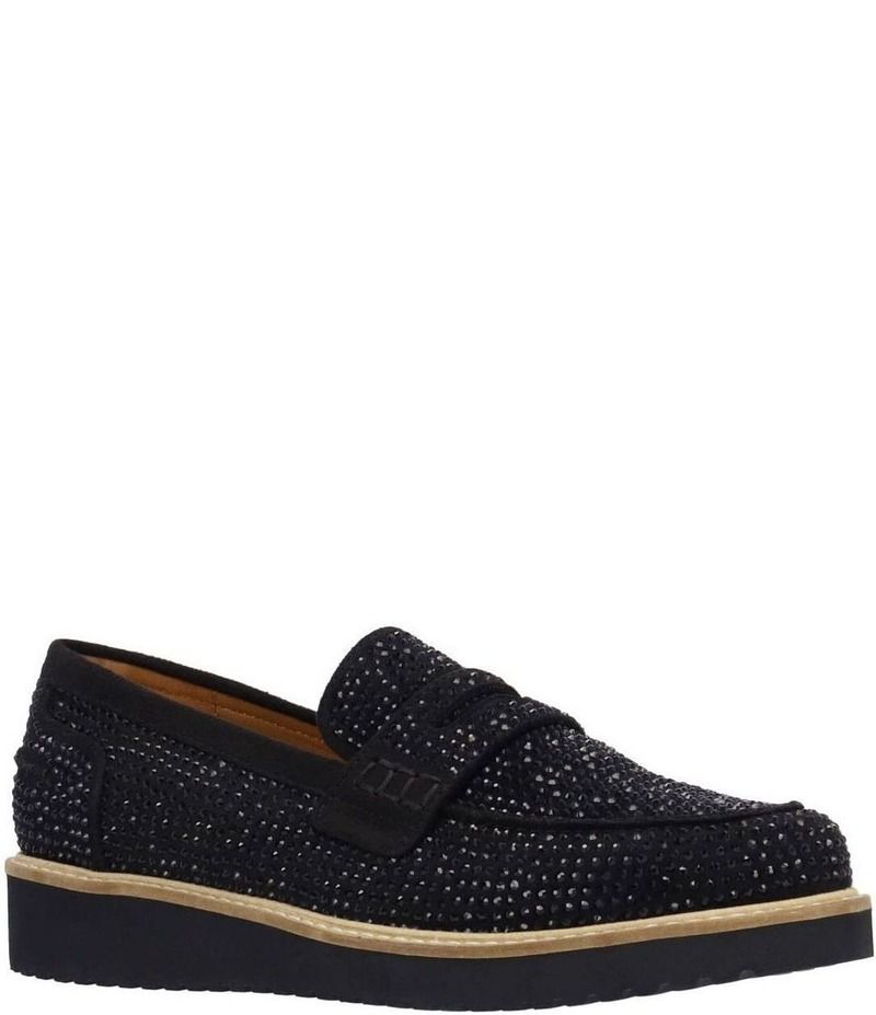 ラモールドピード レディース シューズ オックスフォード ローファー LAmour Des Pieds Zyra Rhinestone Penny Loafers Black ブラック