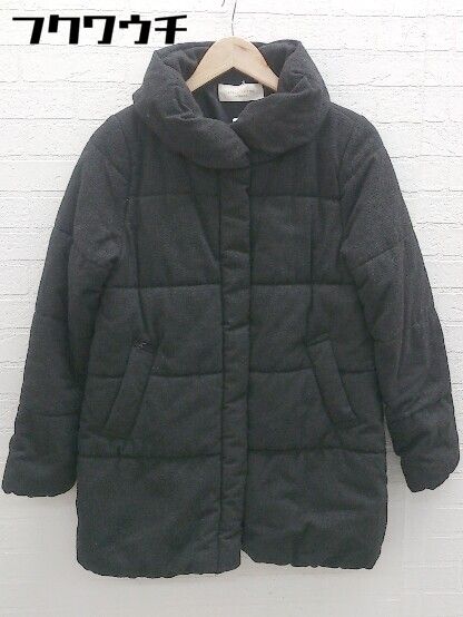 ■ chocol raffine robe ショコラ フィネ ローブ 長袖 中綿 コート ブラック系 レディース 【中古】 【1103040006793】