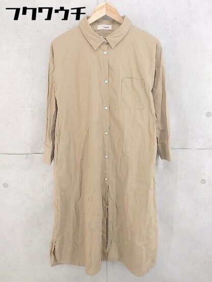 ◇ Croisiere un dix cors アンディコール 長袖 ロング ワンピース サイズM ベージュ系 レディース 【中古】 【1104010008366】