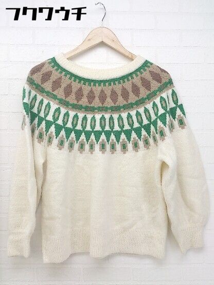 ◇ LOWRYS FARM ローリーズファーム ニット 長袖 セーター サイズF アイボリー系 レディース 【中古】 【1104020000244】