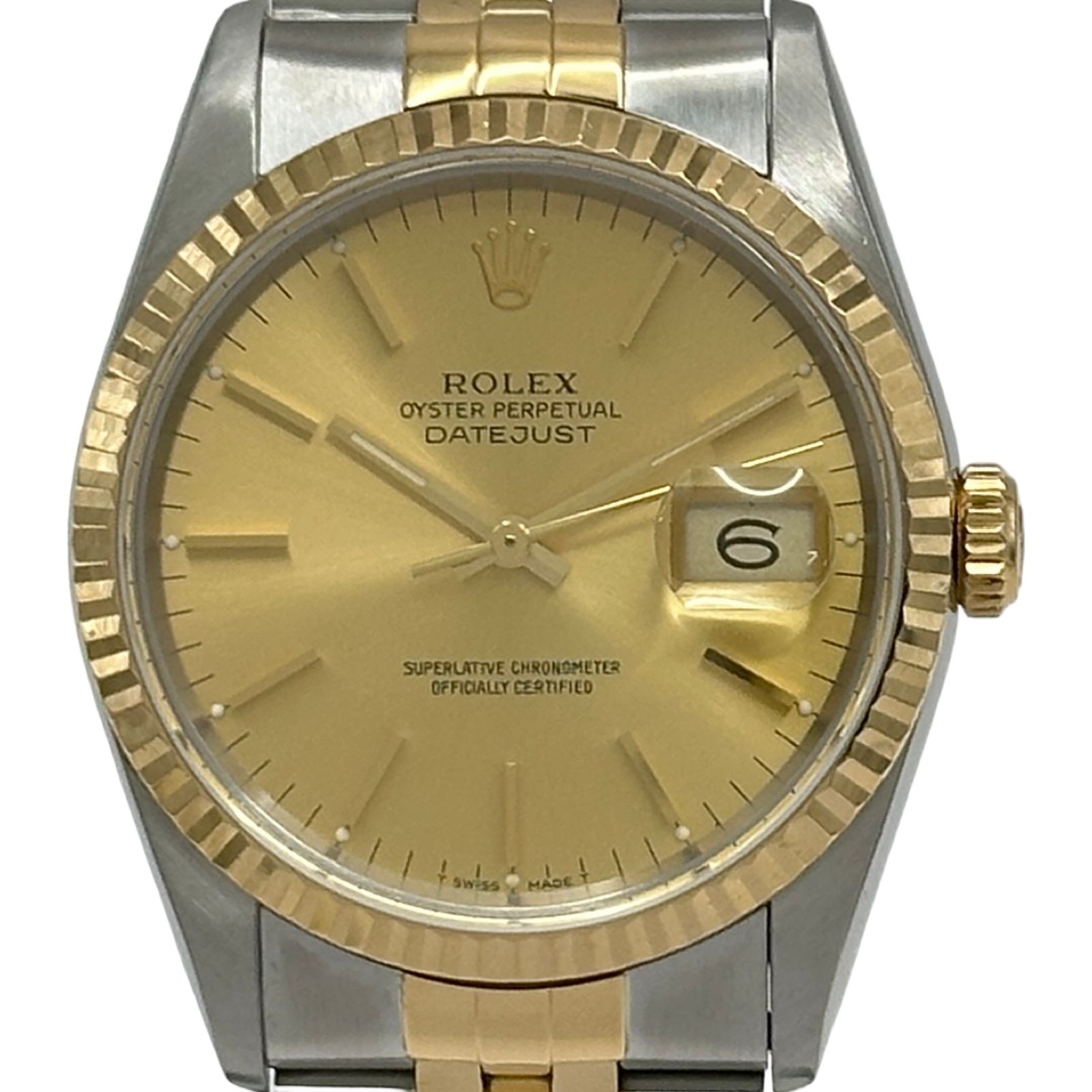 ロレックス ROLEX デイトジャスト 16233 ゴールド ゴールド/ステンレススチール 自動巻き メンズ 腕時計