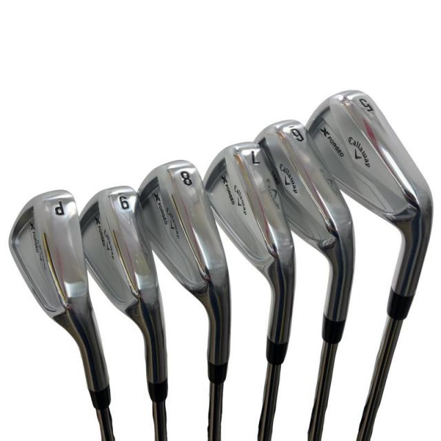 【中古】 キャロウェイ X FORGED(2024) 6S アイアンセット IR Dynamic Gold MID 115 (フレックスS) メンズ 男性用 右利き 右用 Cランク ゴルフクラブ