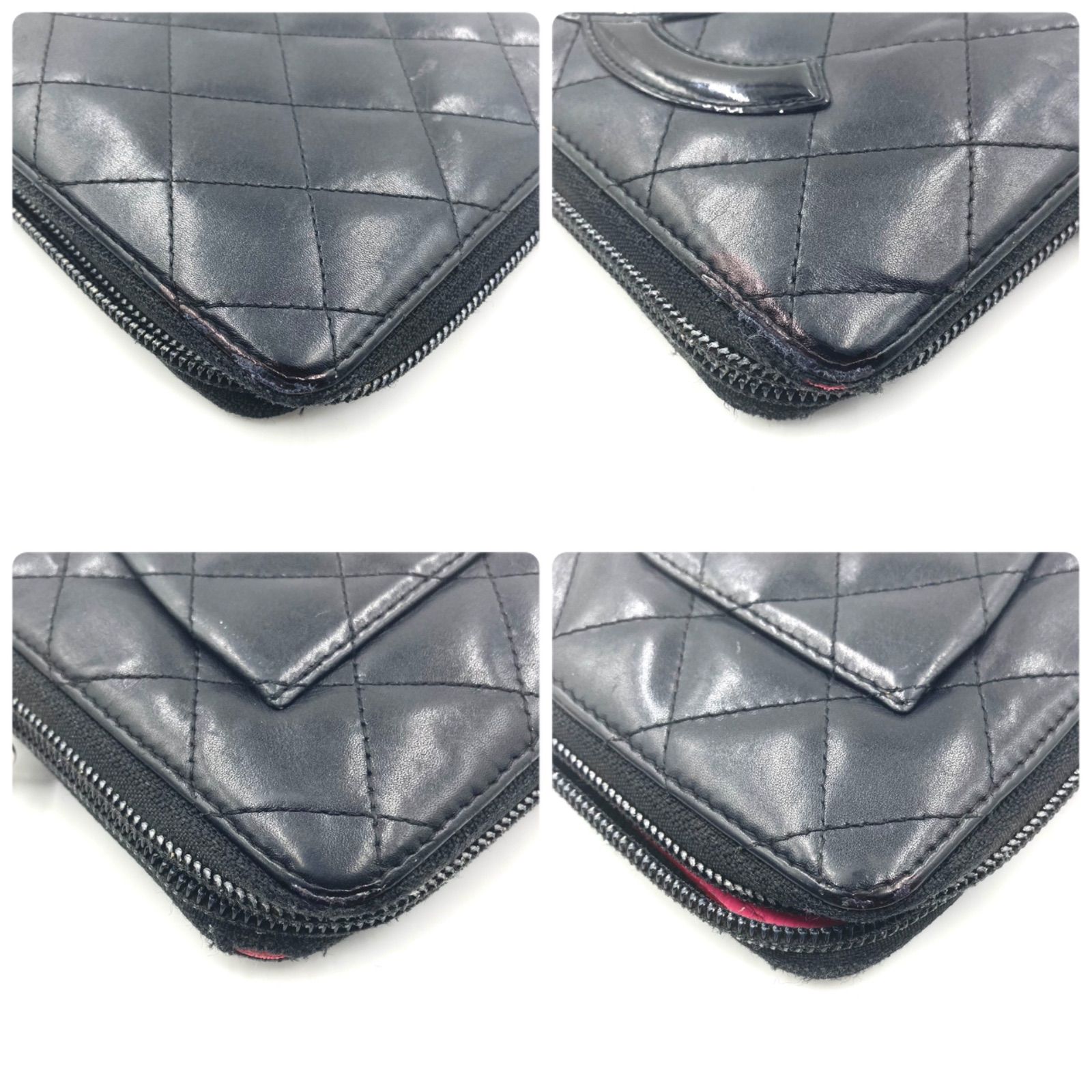 CHANEL シャネル カンボンライン ラウンドファスナー 長財布 