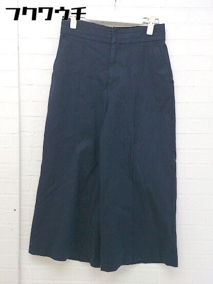 ◇ green label relaxing UNITED ARROWS ストレッチ ワイド パンツ サイズ38 ネイビー レディース 【中古】 【1104020003405】