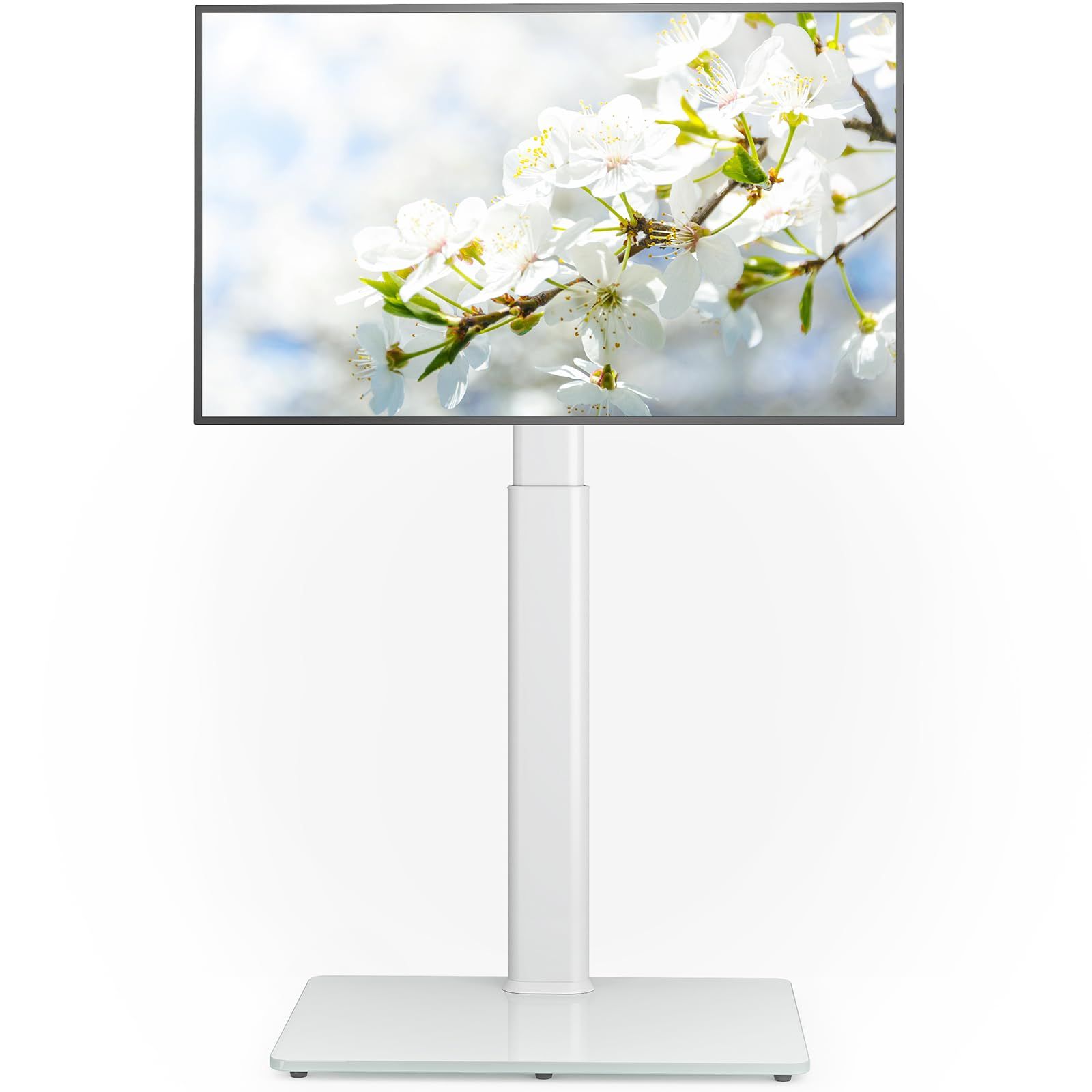 AX WABER テレビスタンド 壁寄せホワイト ハイタイプ テレビ台 tvスタンド 27~60インチ対応 VESA/横100?400mm/縦100?400mm 高さ調節可能 左右35°首振 耐荷重40kg り可能 家用/学校/ビジネス展示用 295b1369