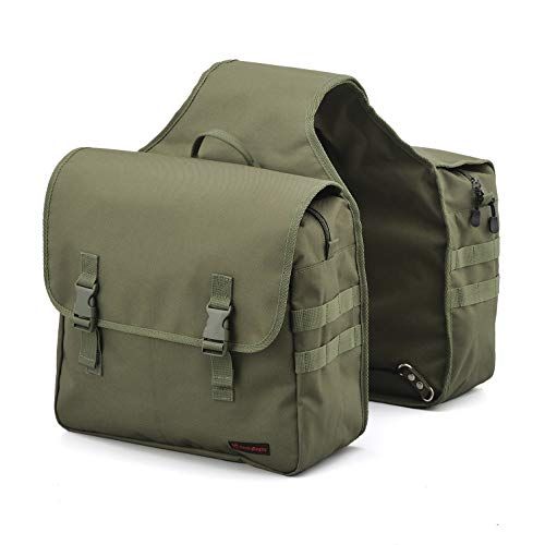 ヘンリービギンズ(Henly Begins) デイトナ バイク サイドバッグ 15L+15L 振り分け サドルバッグMIL DHS-12 グリーン 99704kk 9d681cab