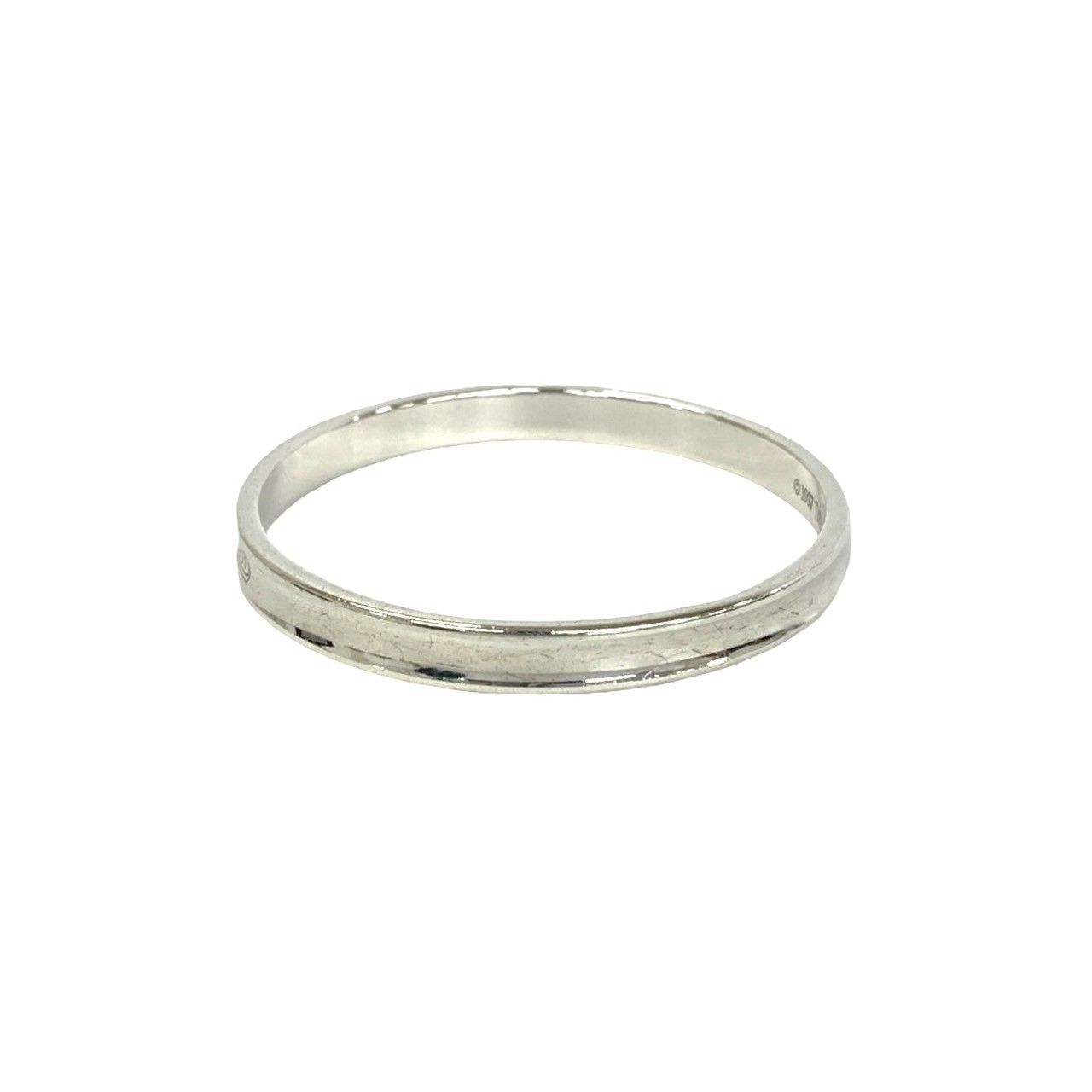 極 美品 TIFFANY&Co. ティファニー ナロー バングル シルバー925