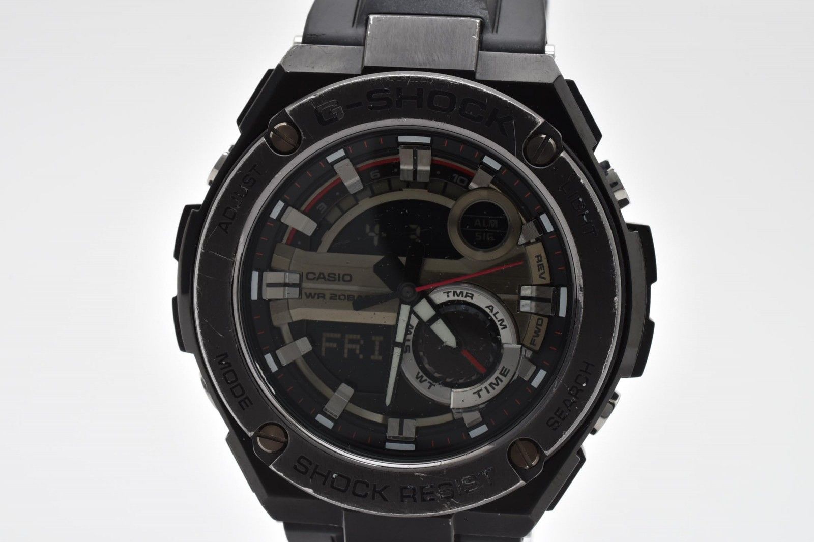 カシオ CASIO G-SHOCK G-STEEL GST-210B メンズ腕時計 タフソーラー アナデジ ブラック Gショック