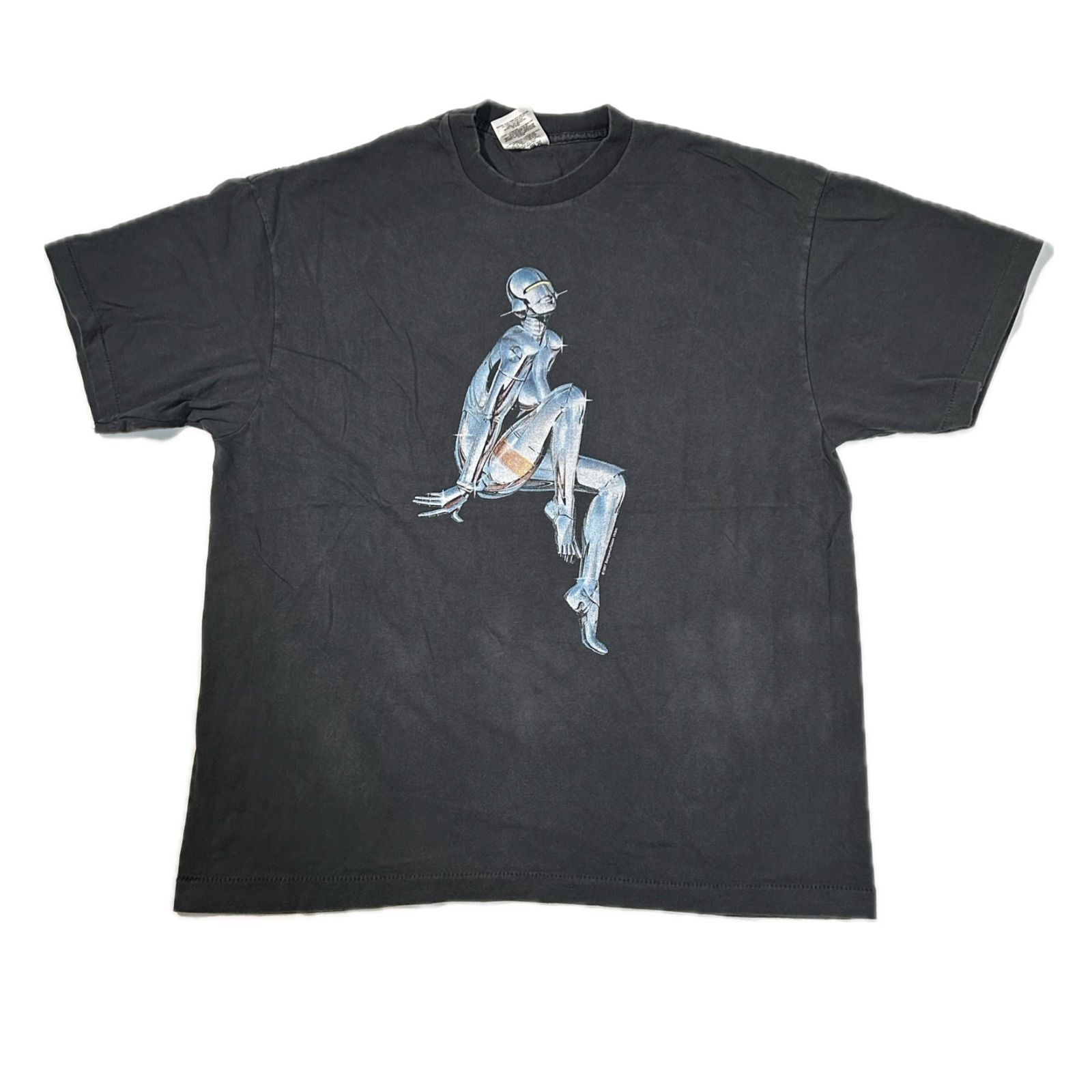 672 空山基 プリントTシャツ ブラック XL