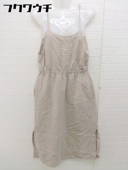 ◇ merlot メルロー リネン混 キャミソール ロング ワンピース ベージュ レディース 【中古】 【1104050001860】