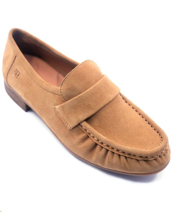 ジェントルソウルズ レディース シューズ パンプスエード ローファー Gentle Souls Womens Crew Suede Loafers Camel Suede キャメル