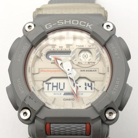 【中古】CASIO G-SHOCK GA-900BEP BlackEyePatch グレー オレンジ カシオ ジーショック ブラックアイパッチ[10][240010517974]