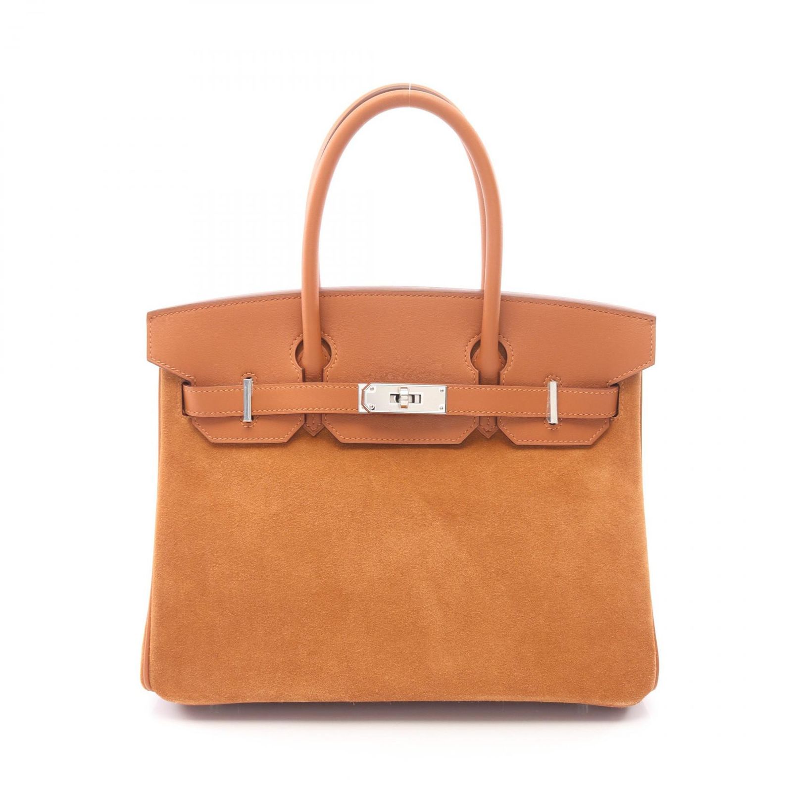 エルメス HERMES ハンドバッグ バーキン30 ゴールド スウェード レザー バーキン30 ゴールド レディース Used A