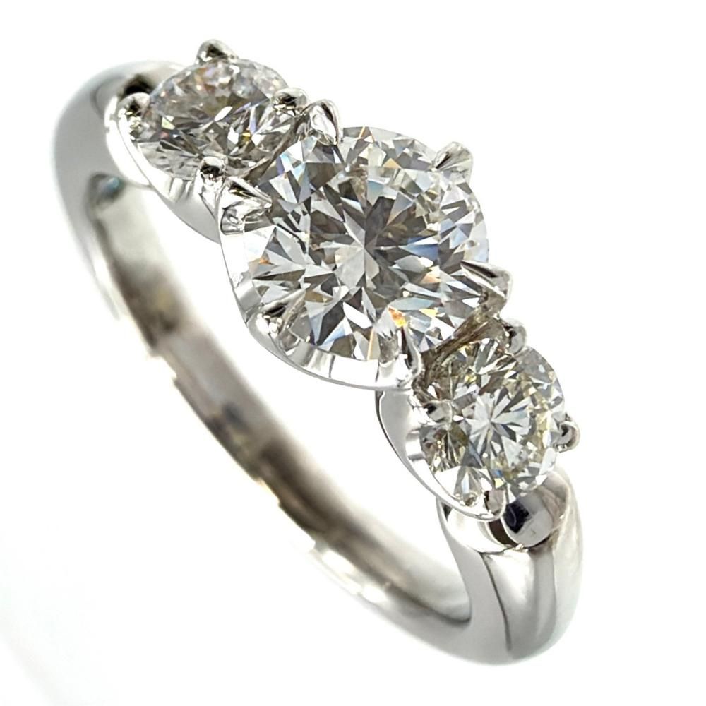 ヨンドシー 4℃ リング 指輪 ダイヤモンド 0.471ct 約5号 Pt950 5.0g プラチナ E/VVS2 レディース【中古】