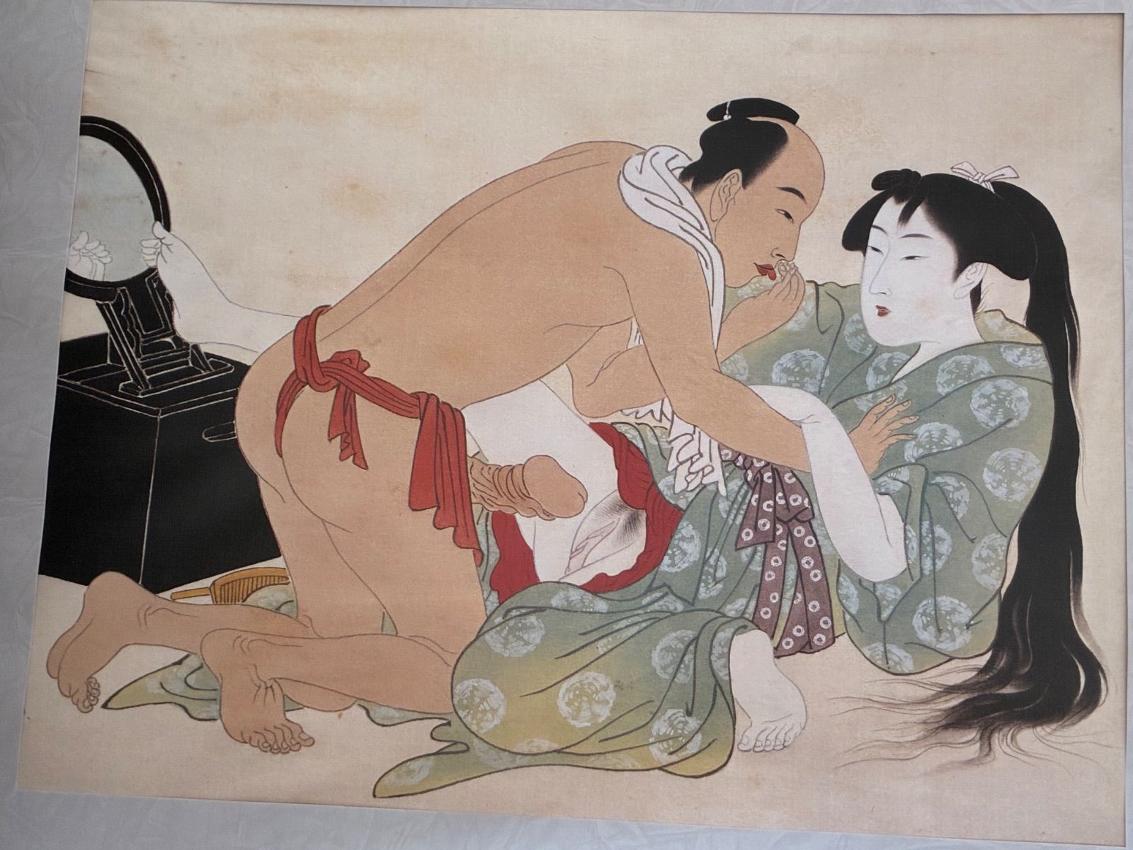 【稀少】浮世絵 春画 画風 枕絵 艶画 江戸文化 時代物 額装用 秘画 古美術 古書 12枚