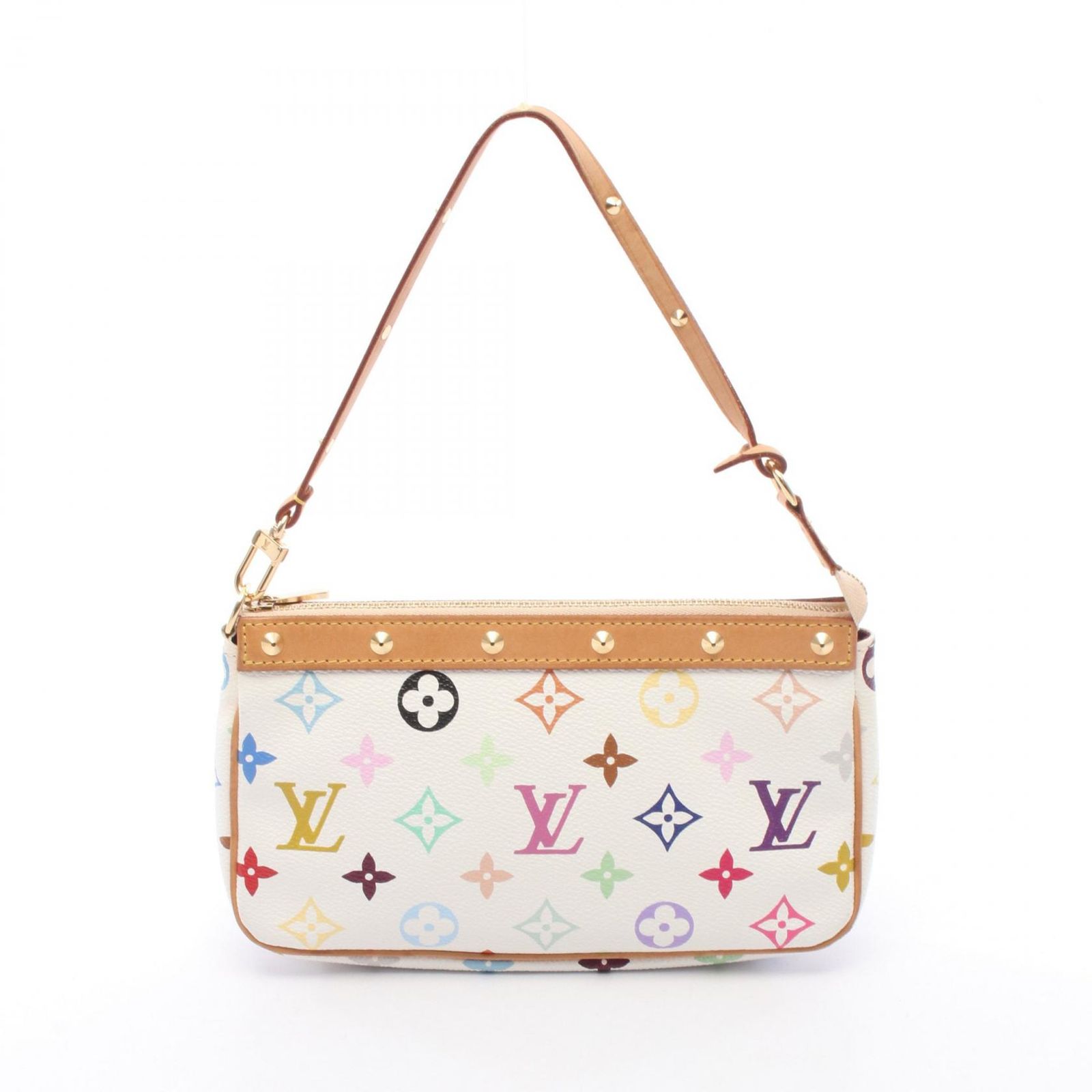 ルイ・ヴィトン LOUIS VUITTON ハンドバッグ ポシェットアクセソワール M92649 ブロン PVCコーティングキャンバス レザー ポシェット・アクセソワール レディース
