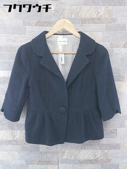 ◇ MELROSE メルローズ シングル 1B 長袖 ジャケット サイズ4 ネイビー レディース 【中古】 【1104050010336】