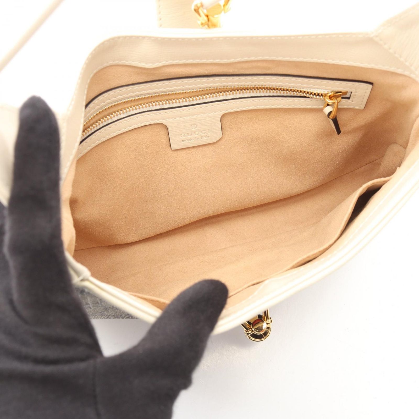 Gucci ベージュ ハンドバッグ　ニュージャッキー　GGスプリーム グッチ GUCCI ショルダーバッグ ニュージャッキー GGスプリーム 2WAY