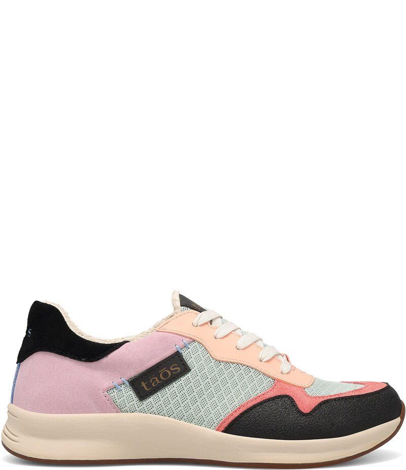 タオスフットウェア レディース シューズ スニーカー メッシュ スエード Taos Footwear Detour Mesh and Suede Sneakers Retro Multi マルチカラー