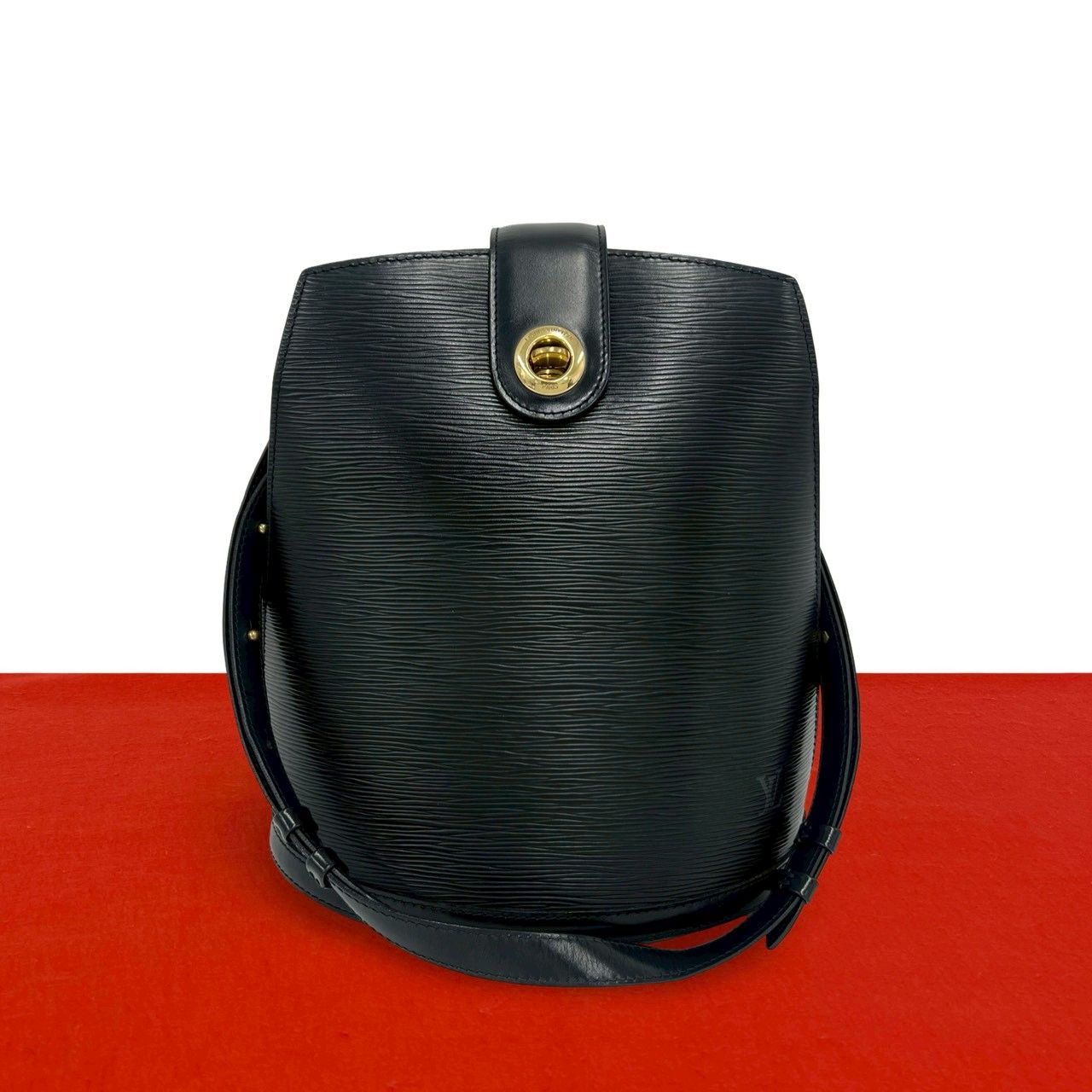 極 美品 LOUIS VUITTON ルイヴィトン ヴィンテージ クリュニー エピ レザー 本革 ショルダーバッグ トートバッグ ブラック 24954