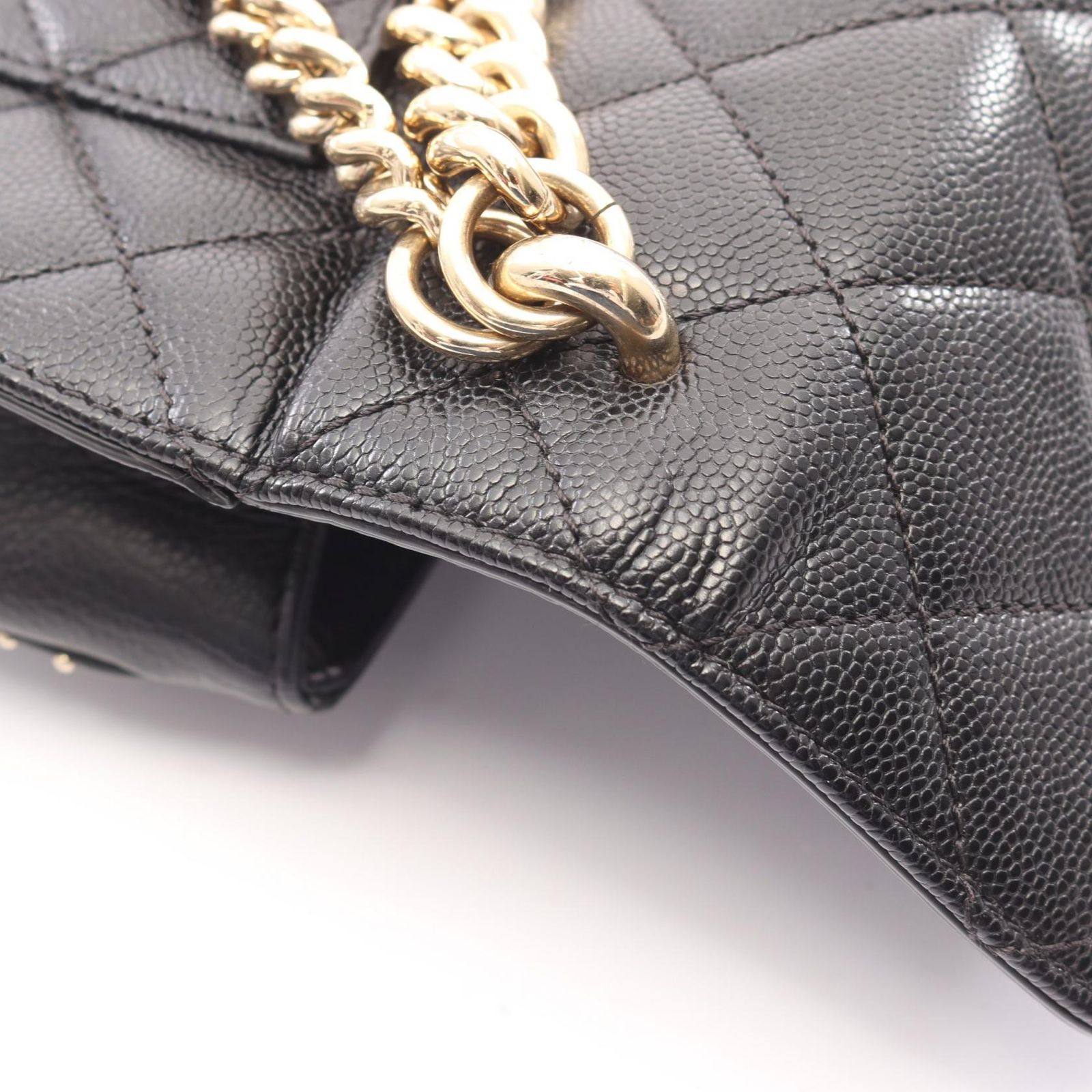 シャネル CHANEL ショルダーバッグ マトラッセ ミニ 2WAY ブラック 