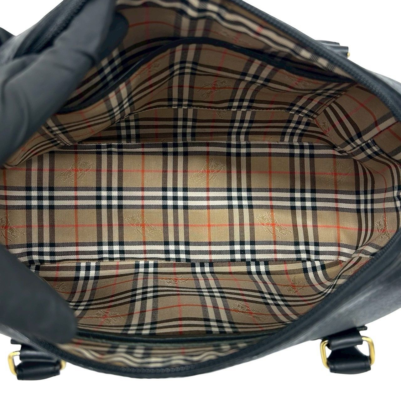 極 美品 Burberrys バーバリーズ ノバチェック 柄 シャドーホース ロゴ